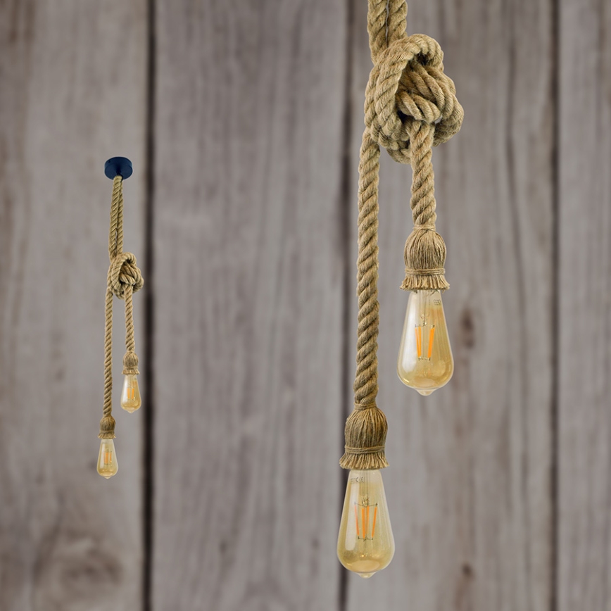 LED Pakabinamas sietynas ROPE 2xE27/10W/230V