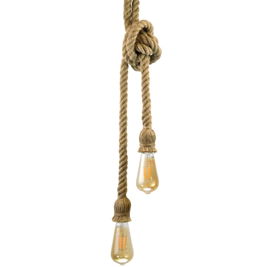 LED Pakabinamas sietynas ROPE 2xE27/10W/230V