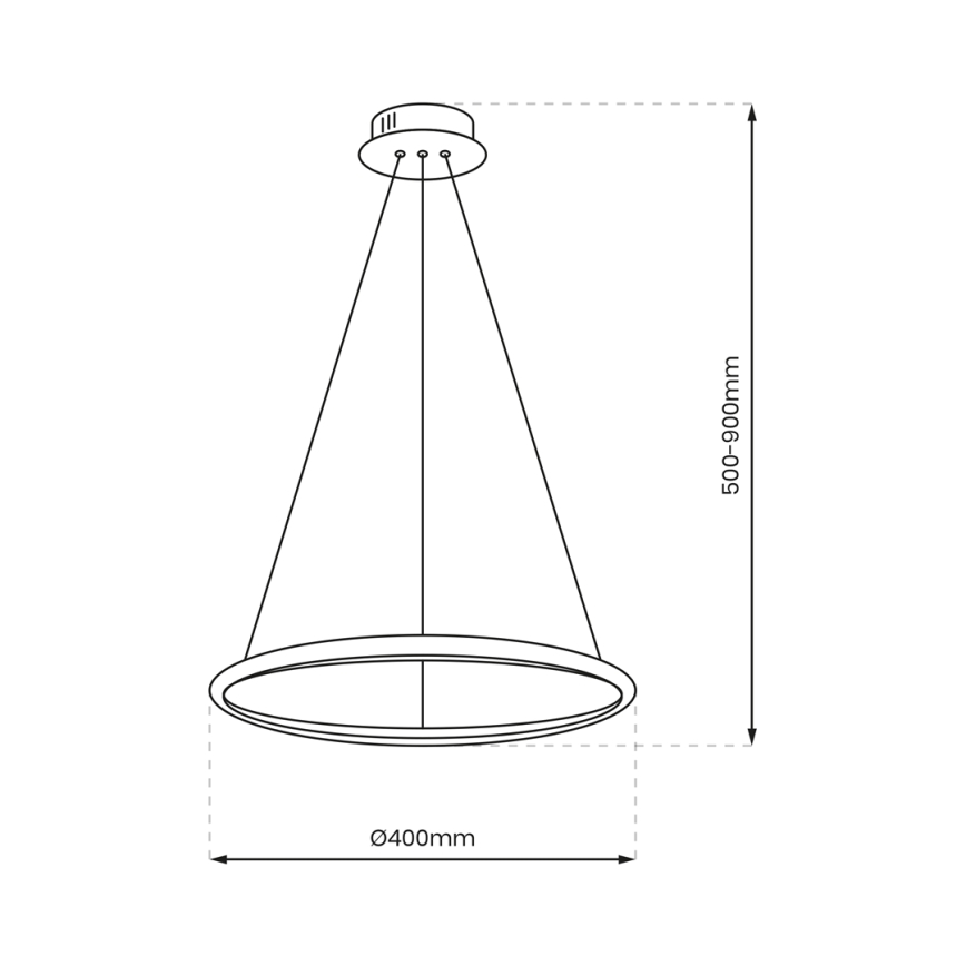LED Pakabinamas sietynas ROTONDA LED/27W/230V aukso