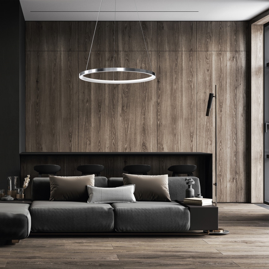 LED Pakabinamas sietynas ROTONDA LED/27W/230V blizgus chromas
