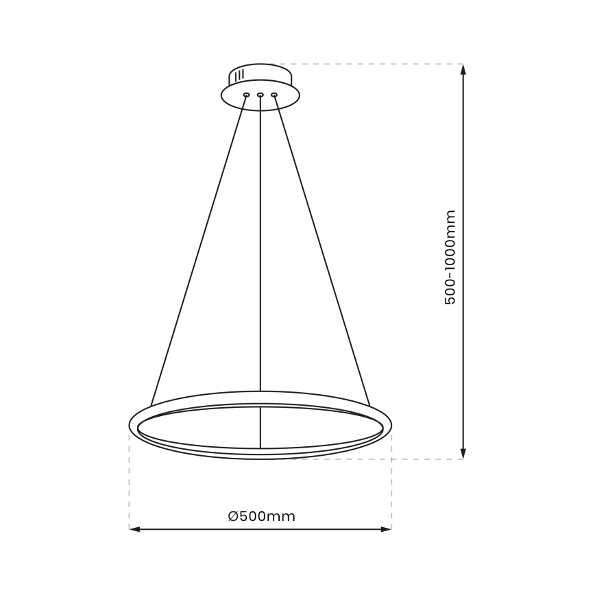 LED Pakabinamas sietynas ROTONDA LED/27W/230V blizgus chromas
