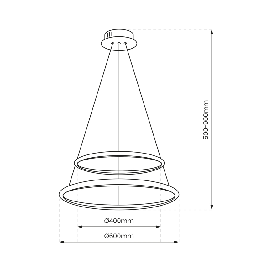 LED Pakabinamas sietynas ROTONDA LED/51W/230V blizgus chromas