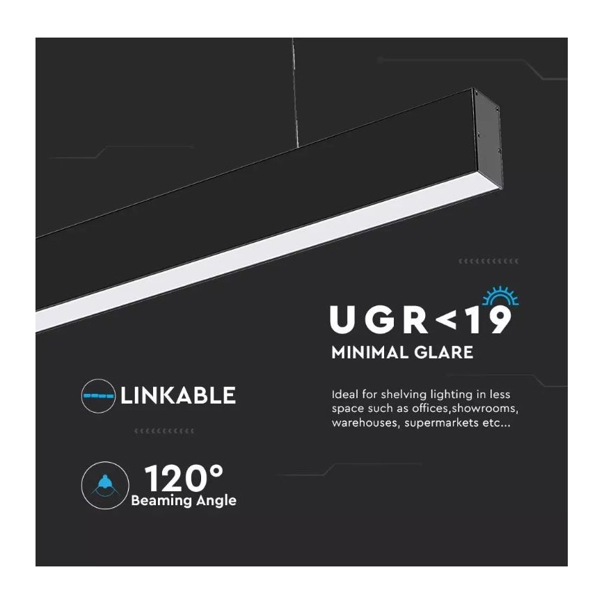 LED Pakabinamas sietynas SAMSUNG CHIP LED/40W/230V 3000K/4000K/6400K