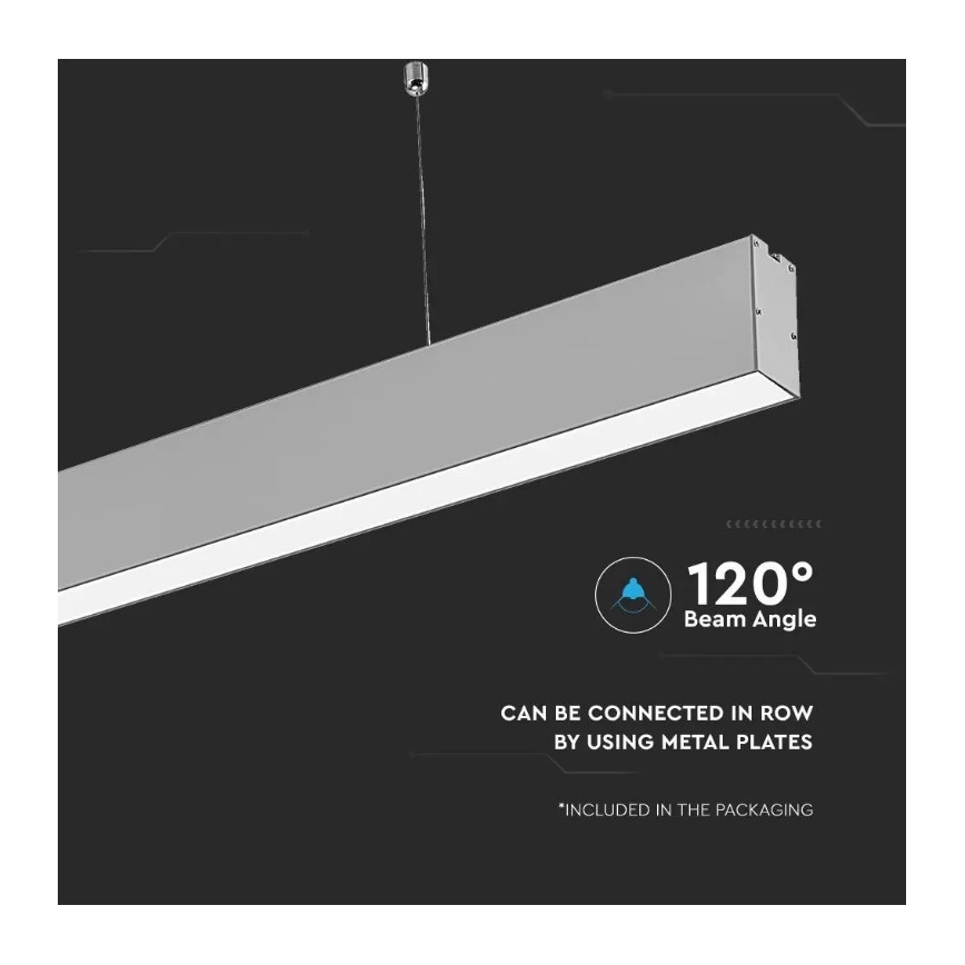 LED Pakabinamas sietynas SAMSUNG CHIP LED/40W/230V 4000K sidabras