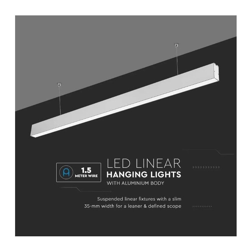 LED Pakabinamas sietynas SAMSUNG CHIP LED/40W/230V 4000K sidabras