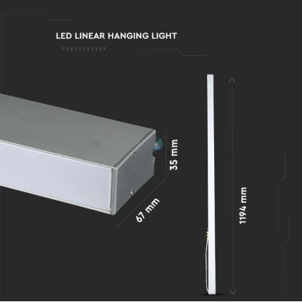 LED Pakabinamas sietynas SAMSUNG CHIP LED/40W/230V 4000K sidabras