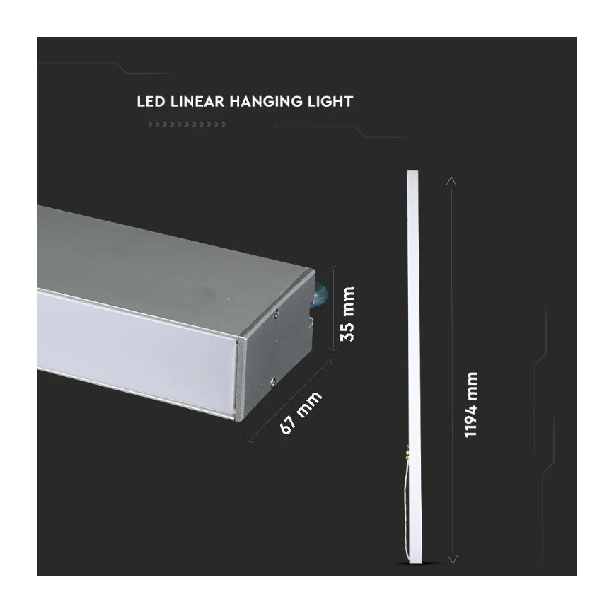 LED Pakabinamas sietynas SAMSUNG CHIP LED/40W/230V 4000K sidabras