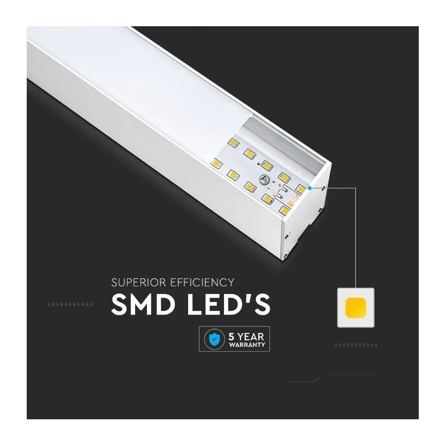 LED Pakabinamas sietynas SAMSUNG CHIP LED/40W/230V 6400K baltas