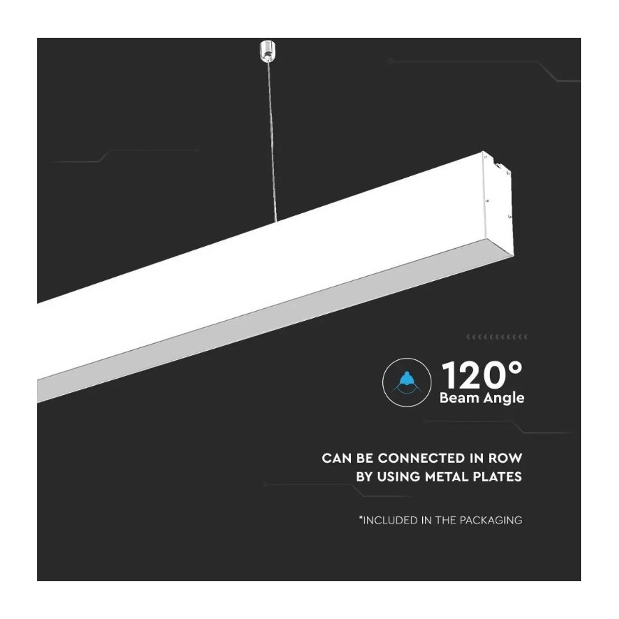 LED Pakabinamas sietynas SAMSUNG CHIP LED/40W/230V 6400K baltas
