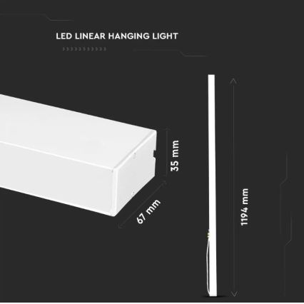 LED Pakabinamas sietynas SAMSUNG CHIP LED/40W/230V 6400K baltas