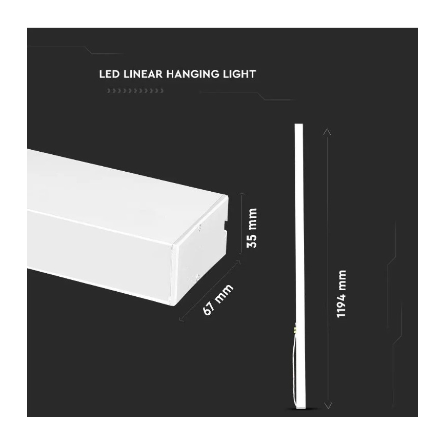 LED Pakabinamas sietynas SAMSUNG CHIP LED/40W/230V 6400K baltas