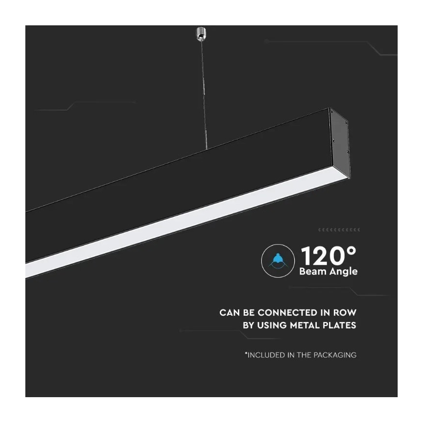 LED Pakabinamas sietynas SAMSUNG CHIP LED/40W/230V 6400K juodas