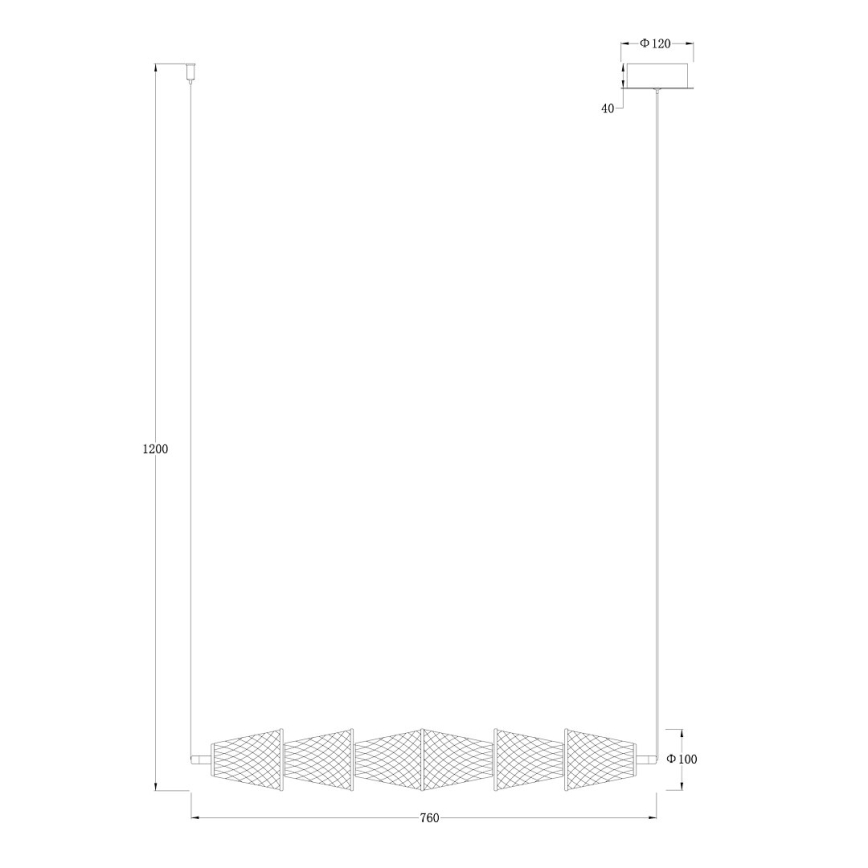 LED Pakabinamas sietynas SANSA LED/11W/230V auksas/permatoma