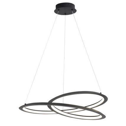 LED Pakabinamas sietynas TANGO LED/44W/230V 4000K diametras 60 cm juoda