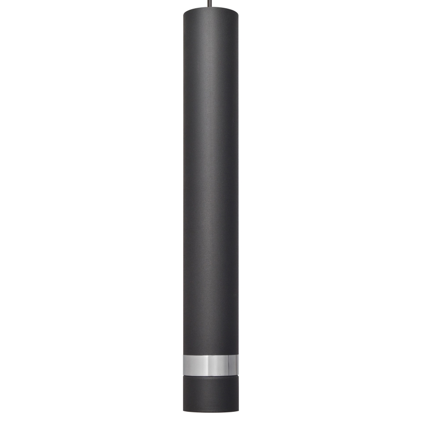 LED Pakabinamas sietynas TUBA 1xGU10/4,8W/230V juoda/blizgus chromas