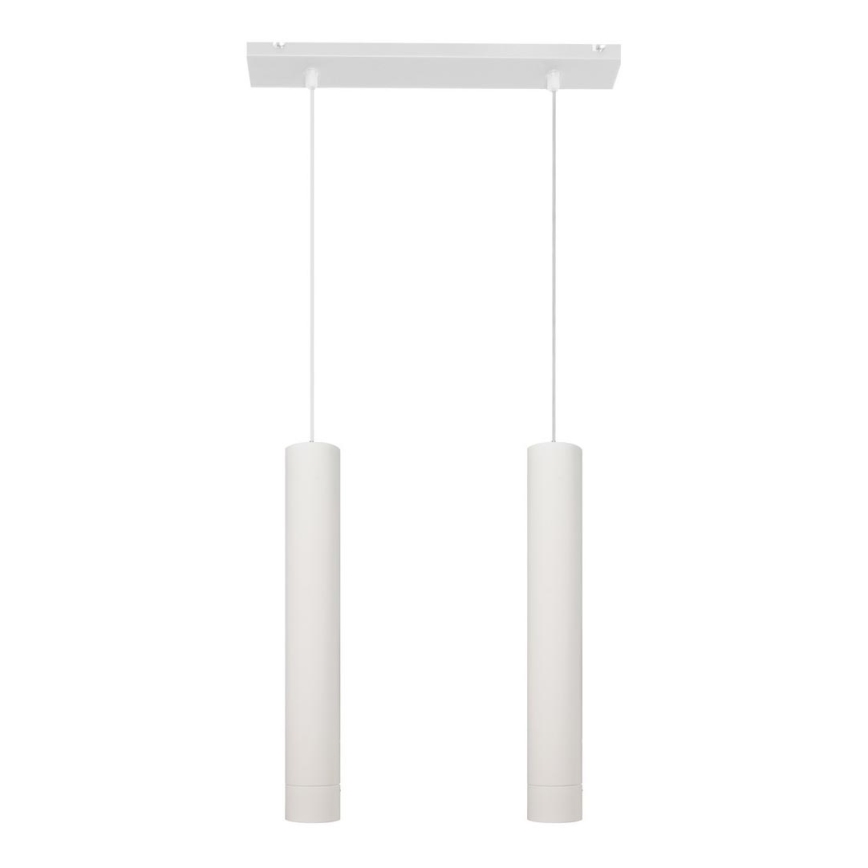 LED Pakabinamas sietynas TUBA 2xGU10/4,8W/230V baltas