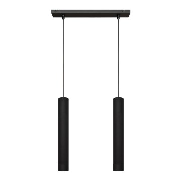 LED Pakabinamas sietynas TUBA 2xGU10/4,8W/230V juodas