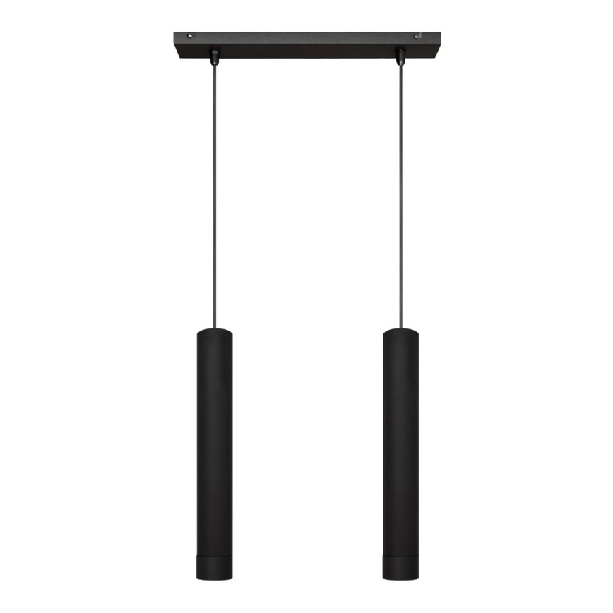 LED Pakabinamas sietynas TUBA 2xGU10/4,8W/230V juodas