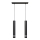 LED Pakabinamas sietynas TUBA 2xGU10/4,8W/230V juodas/matinis chromas