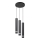 LED Pakabinamas sietynas TUBA 3xGU10/4,8W/230V juoda/blizgus chromas