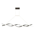 LED Pakabinamas sietynas TWIST LED/37W/230V 4000K 120 cm juoda