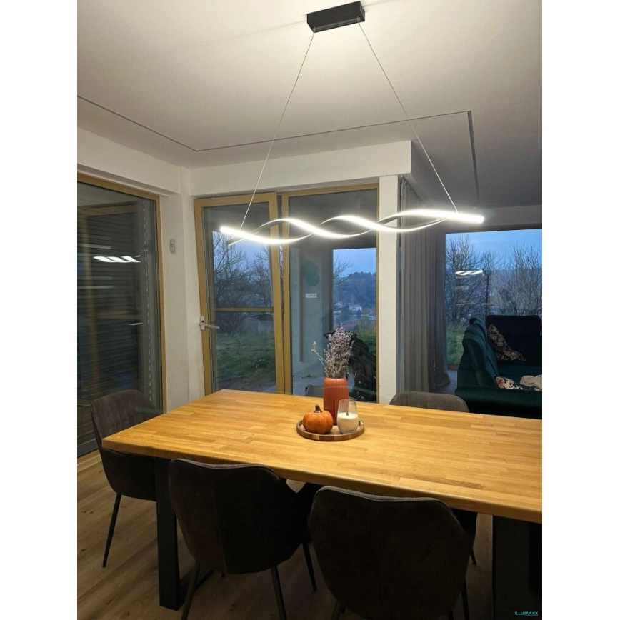 LED Pakabinamas sietynas TWIST LED/37W/230V 4000K 120 cm juoda
