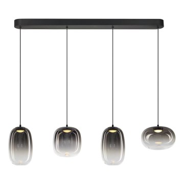 LED Pakabinamas sietynas VASO LED/15W/230V juoda/dūminis