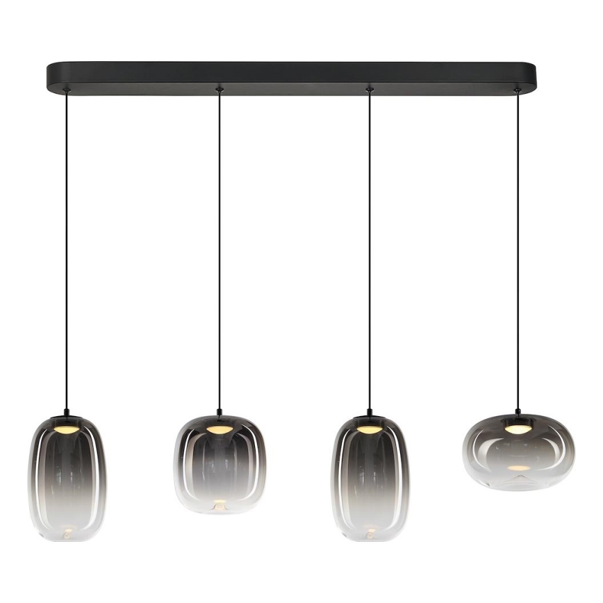 LED Pakabinamas sietynas VASO LED/15W/230V juoda/dūminis