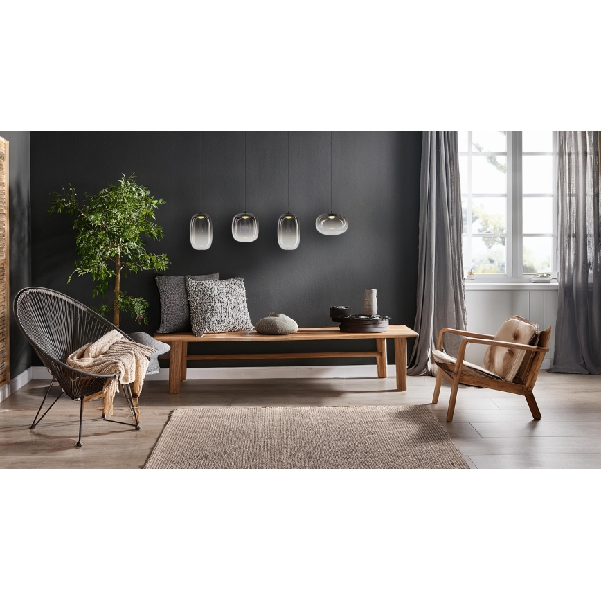 LED Pakabinamas sietynas VASO LED/15W/230V juoda/dūminis