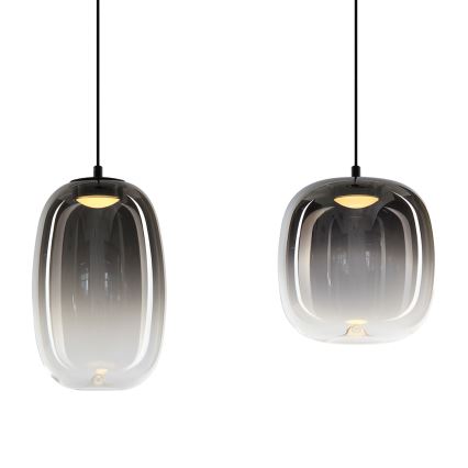 LED Pakabinamas sietynas VASO LED/15W/230V juoda/dūminis