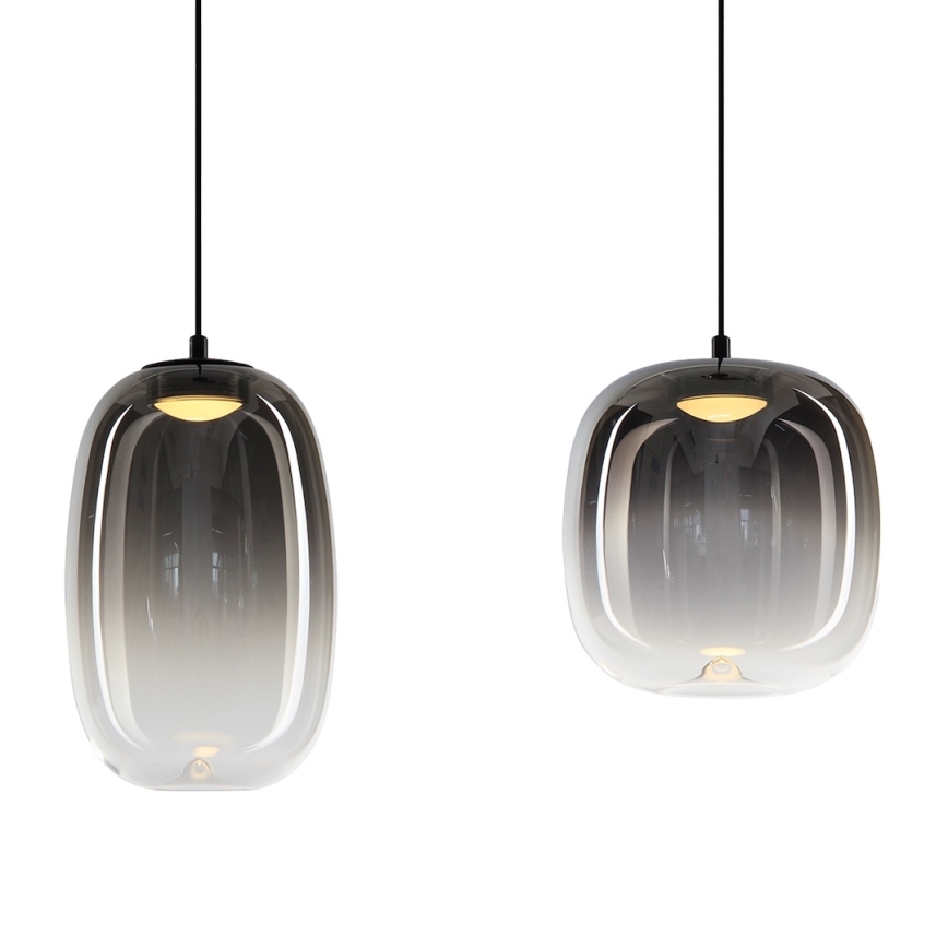LED Pakabinamas sietynas VASO LED/15W/230V juoda/dūminis