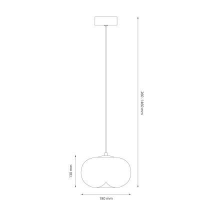 LED Pakabinamas sietynas VASO LED/4W/230V diametras 18 cm auksas/dūminis