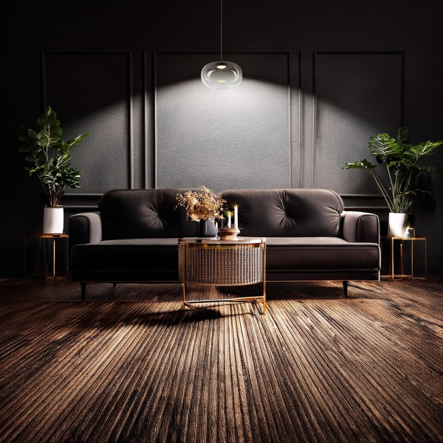 LED Pakabinamas sietynas VASO LED/4W/230V diametras 18 cm juoda/dūminis