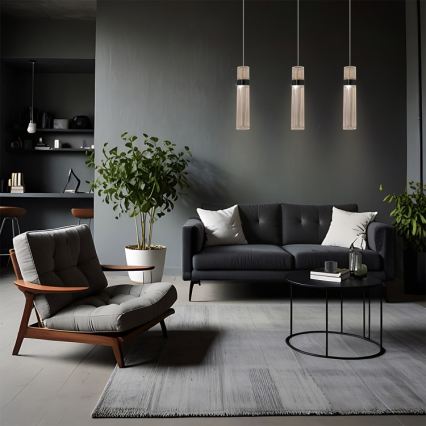 LED pakabinamas šviestuvas AMBIENTE ant laido 3xLED/6W/230V 3000/4000/6000K juodas