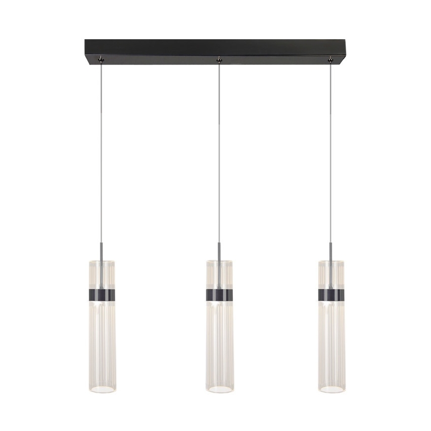 LED pakabinamas šviestuvas AMBIENTE ant laido 3xLED/6W/230V 3000/4000/6000K juodas