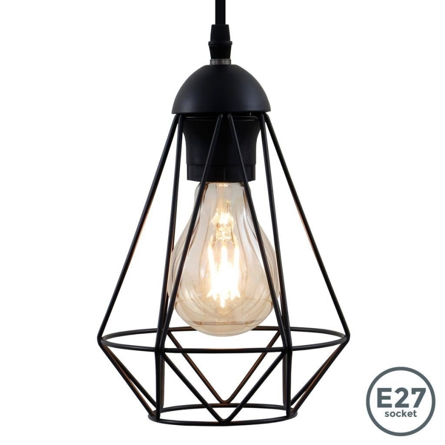 LED pakabinamas šviestuvas ant laido 1xE27/6,5W/230V 2500K juodas