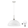LED pakabinamas šviestuvas ant laido 1xE27/60W/230V baltas/skaidrus