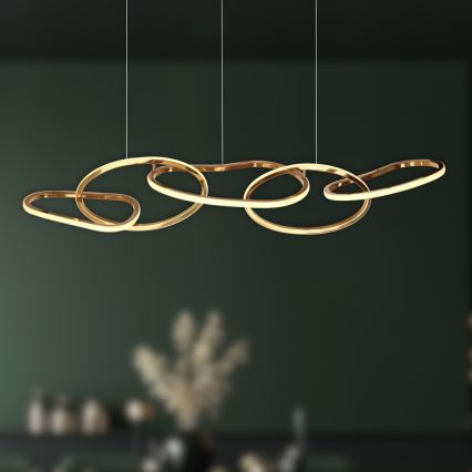 LED pakabinamas šviestuvas ant laido ANNELI LED/45W/230V 125 cm auksinis