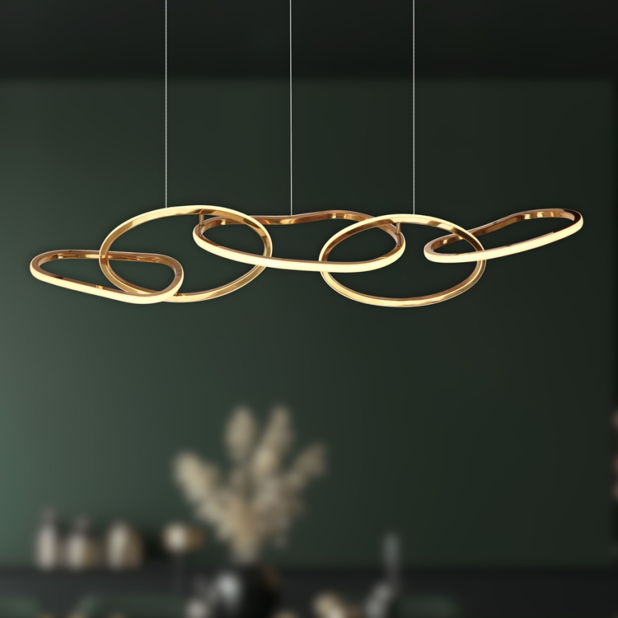 LED pakabinamas šviestuvas ant laido ANNELI LED/45W/230V 125 cm auksinis