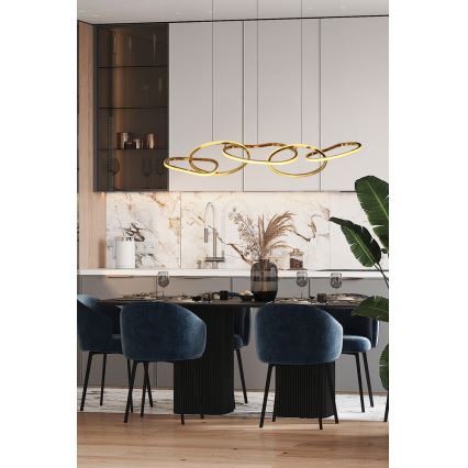 LED pakabinamas šviestuvas ant laido ANNELI LED/45W/230V 125 cm auksinis