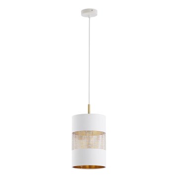 LED pakabinamas šviestuvas ant laido BOGART 1xE27/15W/230V balta/auksinė