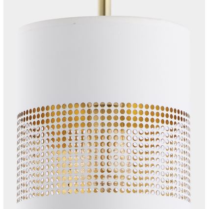 LED pakabinamas šviestuvas ant laido BOGART 1xE27/15W/230V balta/auksinė