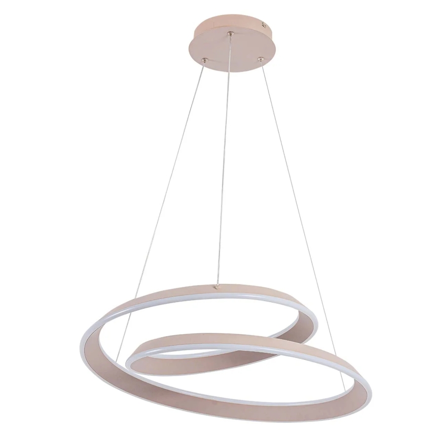 LED pakabinamas šviestuvas ant laido CASHMERE LED/75W/230V Ø 60 cm, smėlio spalvos