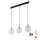 LED pakabinamas šviestuvas ant laido DEVON 3xE27/15W/230V juodas/permatomas