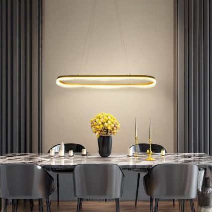 LED pakabinamas šviestuvas ant laido LED/45W/230V auksinis