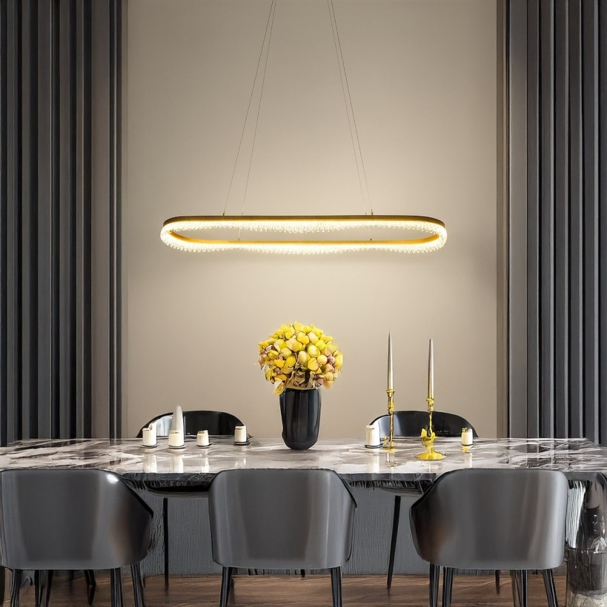 LED pakabinamas šviestuvas ant laido LED/45W/230V auksinis