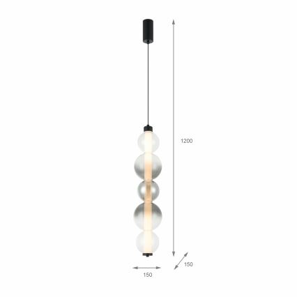 LED pakabinamas šviestuvas ant laido LUMMI LED/19W/230V juodas/dūminis