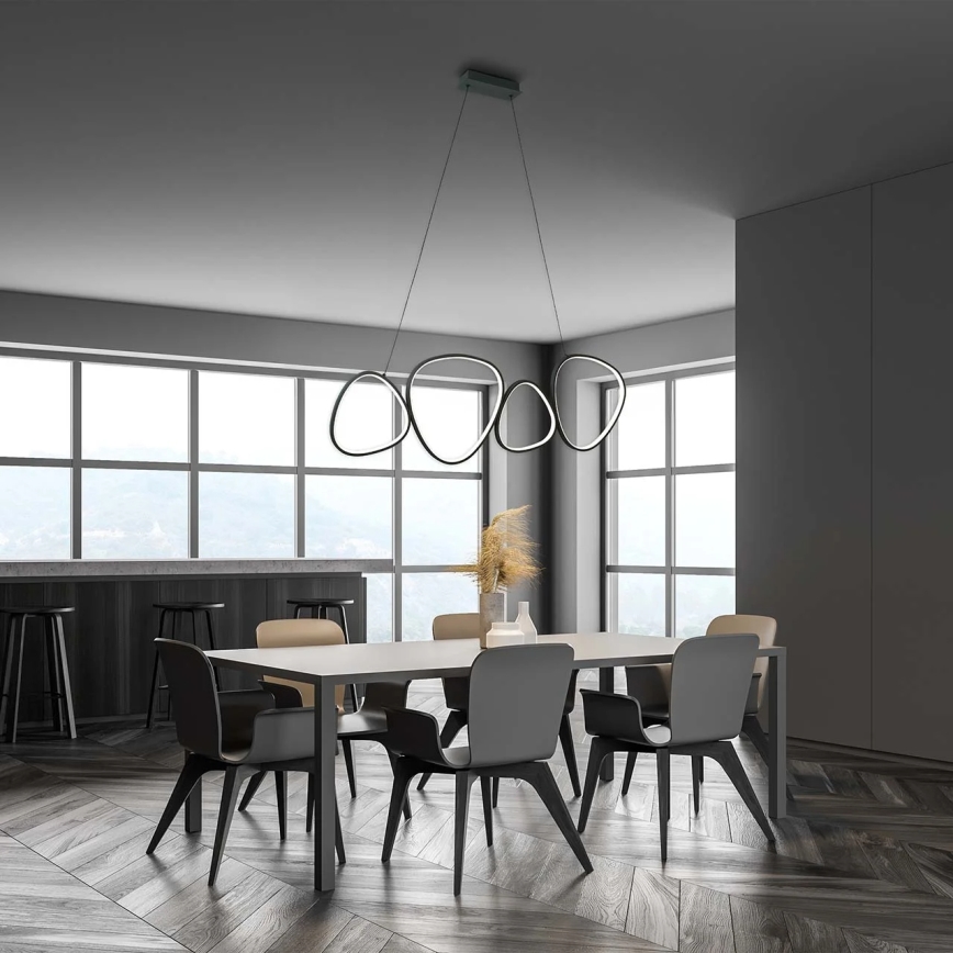 LED pakabinamas šviestuvas ant laido PETRA LED/48W/230V 4000K juodas