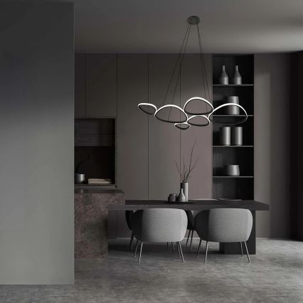 LED pakabinamas šviestuvas ant laido PETRA LED/58W/230V 4000K juodas