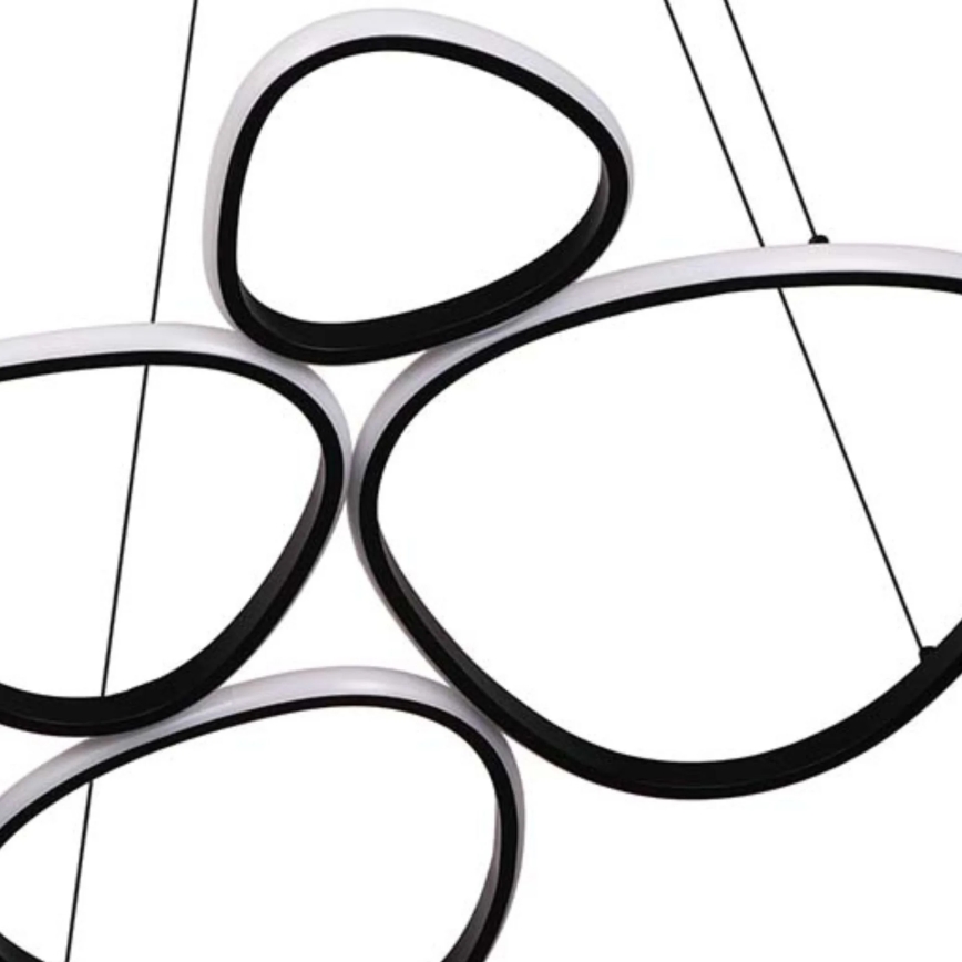 LED pakabinamas šviestuvas ant laido PETRA LED/58W/230V 4000K juodas